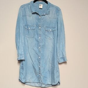 Light Blue Denim Shirt Dress